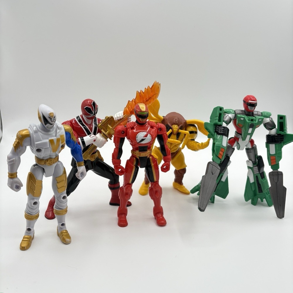 Lot‎ Of 5 Vintage Bandai Power Ranger Action Figures